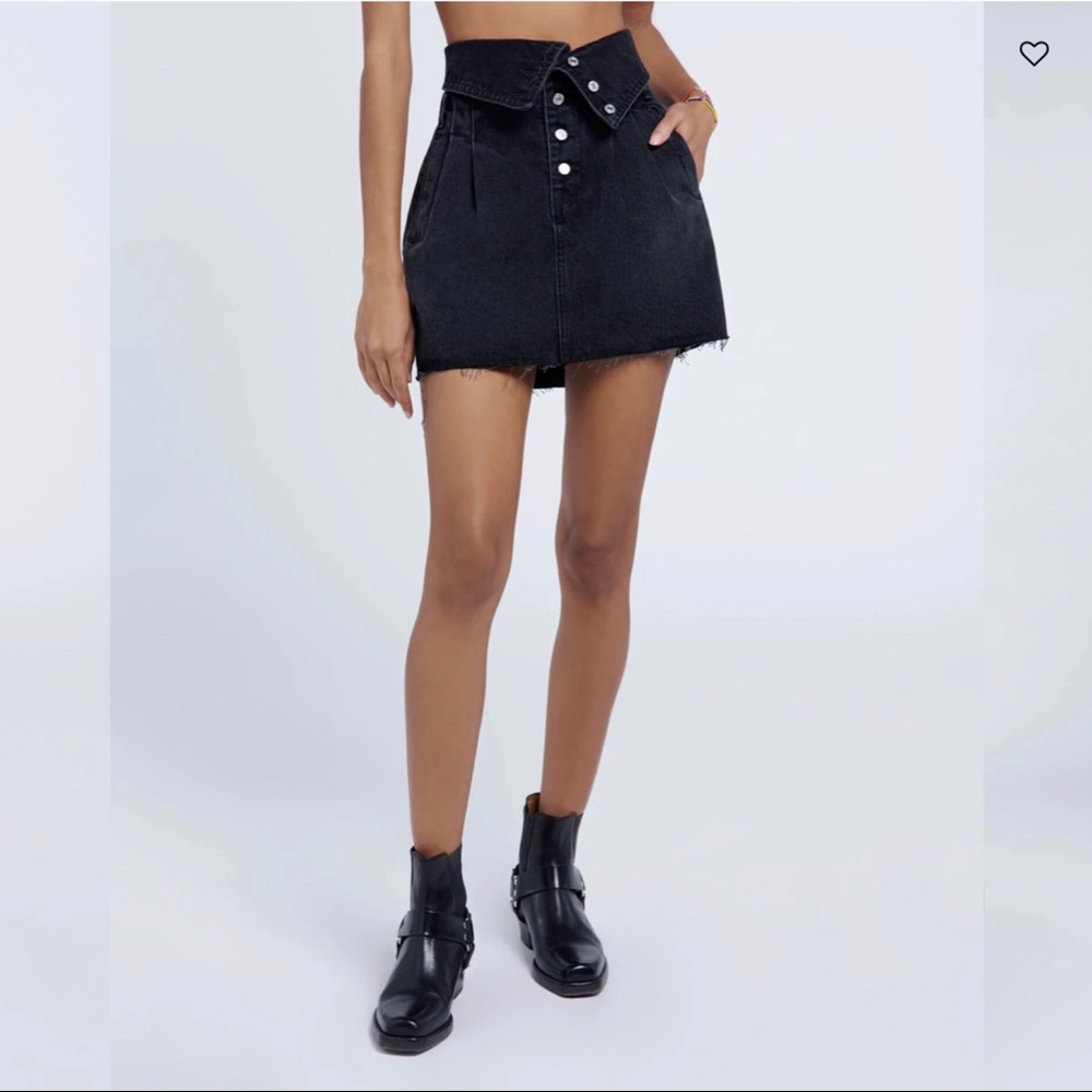 NWT RE/DONE 80s fold over skirt sz 27